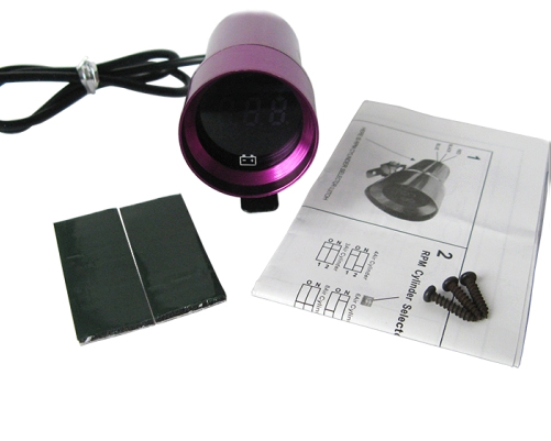 картинка Датчик вольтметр Epman 37 мм , фиолетовый магазин  StreetTuning 