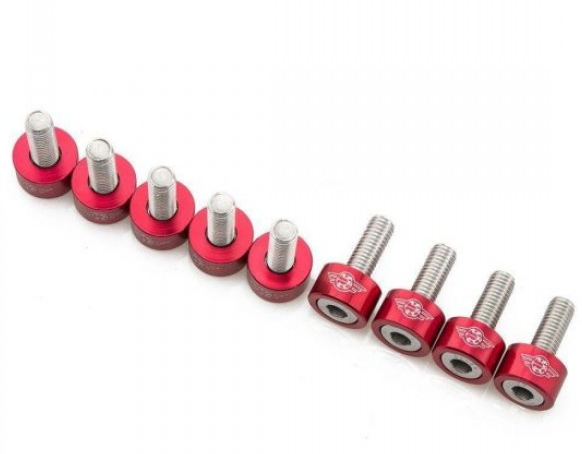 картинка Декоративные болты с шайбами М8 EPMAN, красные магазин  StreetTuning 