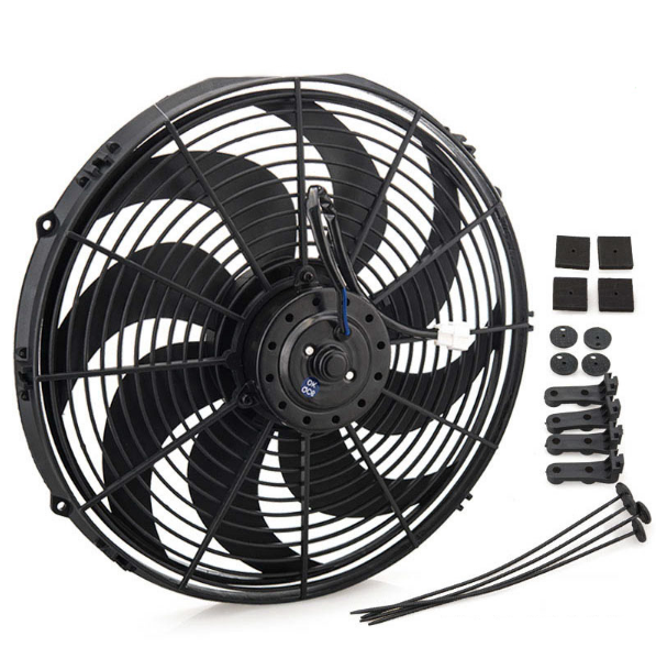 картинка Вентилятор охлаждающий универсальный 16" 140W 12V 412mm*398mm*87mm магазин  StreetTuning 