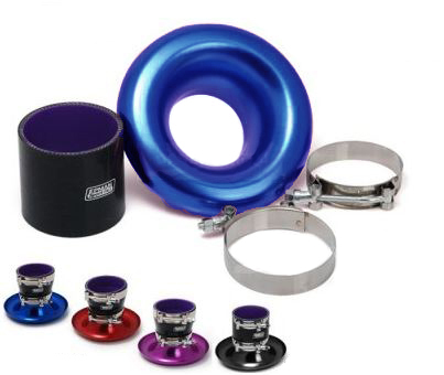 картинка Насадка на холодную часть турбины с патрубком 76 мм, синий магазин  StreetTuning 