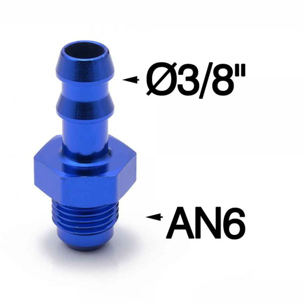 картинка Фитинг адаптер переходник папа AN6 - папа 3/8 ( 10 мм) магазин  StreetTuning 