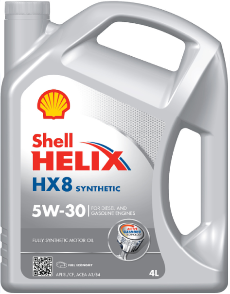 картинка Синтетическое моторное масло Shell Helix HX8 Synthetic 5W-30 - 4 л магазин  StreetTuning 