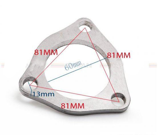 картинка Фланец под турбину Land Rover 90 300  (3 Болта) магазин  StreetTuning 