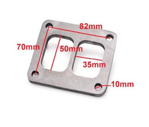 картинка Фланец под турбину T4 T04 GT45 GT40 твин скрол магазин  StreetTuning 