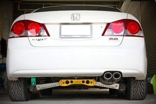картинка Задний усилитель подрамника ASR style для Honda Civic FD/ FG/ FA с 2006-2011 г, золотой магазин  StreetTuning 