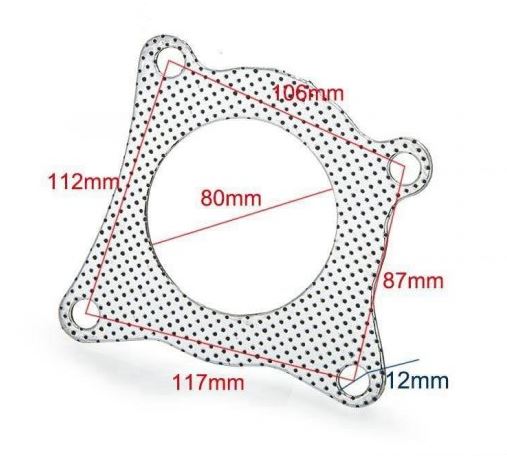 картинка Прокладка под турбину K03 K04  (4 болта) Графит магазин  StreetTuning 
