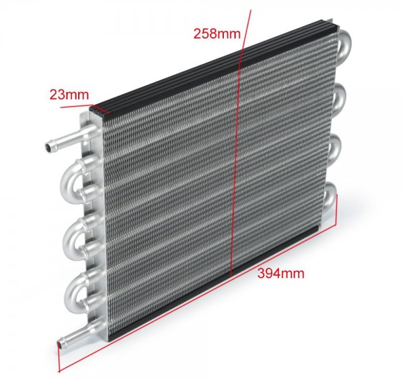 картинка Масляный радиатор трансмиссионный 8 рядов, 395 х 258 х 23 магазин  StreetTuning 