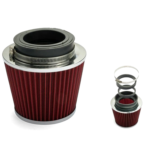 картинка Воздушный фильтр нулевик, красный со съемными фланцами 76/89/100 магазин  StreetTuning 