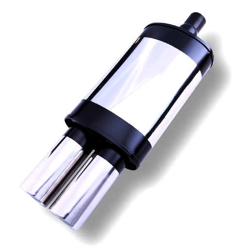 картинка Прямоточная банка Remus Style,с двойным выходом D - 51 x 89 мм L - 650 мм CHR-TY-B018BK магазин  StreetTuning 