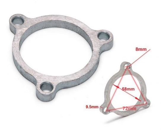 картинка Фланец под турбину T3 Wastegate  3 болта магазин  StreetTuning 