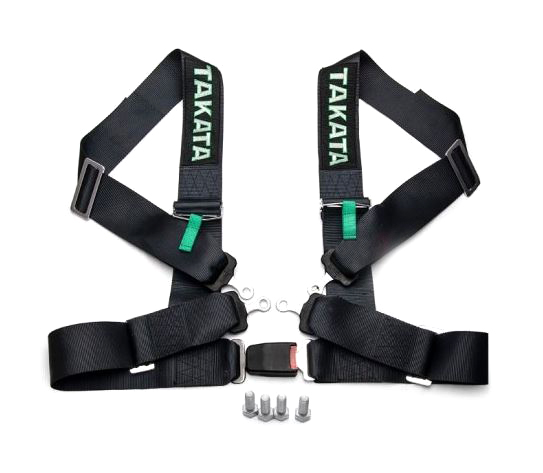картинка 4-х точечный ремень безопасности TAKATA Style, черный магазин  StreetTuning 