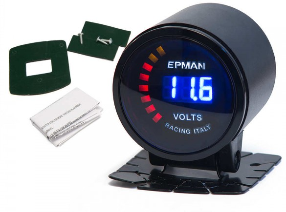 картинка Датчик вольтметр Epman (52 мм цифровое табло) магазин  StreetTuning 