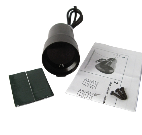 картинка Датчик вольтметр Epman 37 мм , черный магазин  StreetTuning 