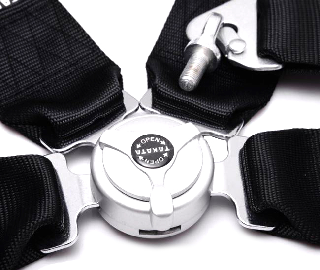 картинка Ремень безопасности 4-х точечный TAKATA Style Camlock , черный магазин  StreetTuning 