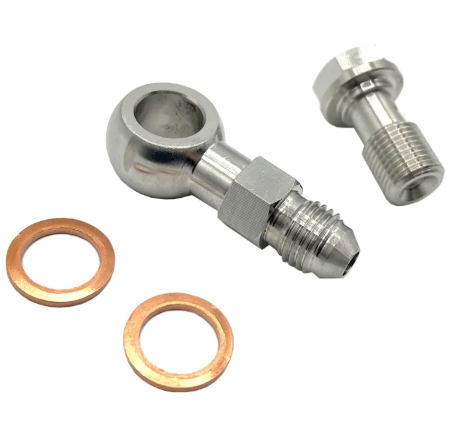 картинка Банджо-фитинг AN6, 0 гр с банджо-болтом 12х1.25 магазин  StreetTuning 