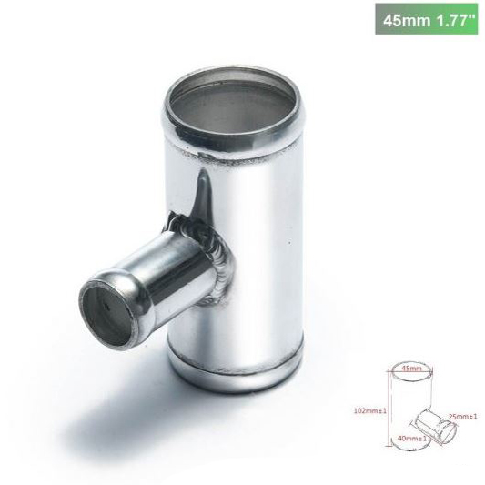 картинка Фланец под Blow-Off T-pipe универсальный 25 мм, диаметр фланца 45 мм магазин  StreetTuning 