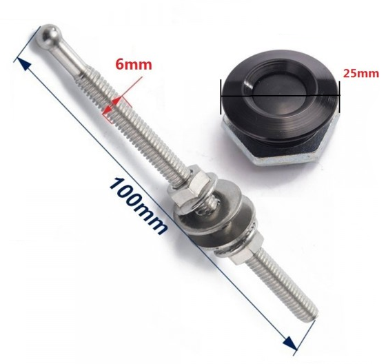 картинка Замки для капота железные M25, черные магазин  StreetTuning 
