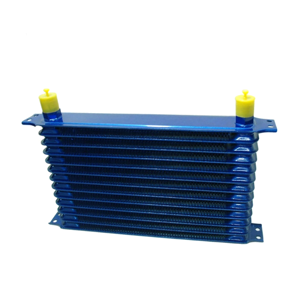 картинка Масляный кулер 15-ти рядный, под фитинг AN10, цвет синий. магазин  StreetTuning 