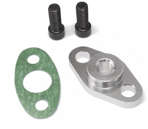 картинка Фланец для слива масла 1/8" NPT для турбин T3, T3/T4, T04 , GT40R , GT магазин  StreetTuning 