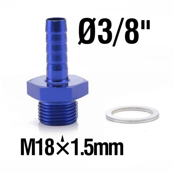 картинка Фитинг адаптер переходник папа М18х1.5 - папа 3/8 ( 10мм) магазин  StreetTuning 