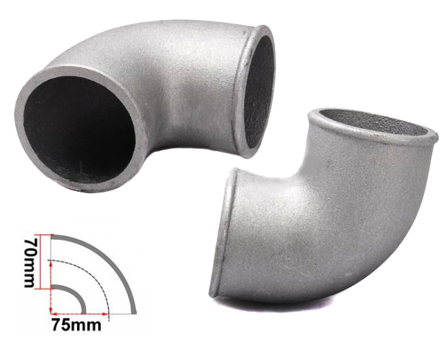 картинка Отвод алюминиевый приварной 90 гр 70 мм магазин  StreetTuning 