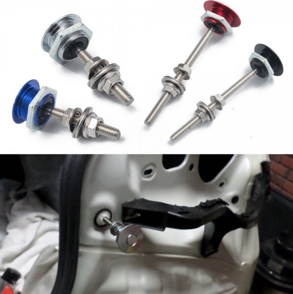 картинка Замки для капота железные M25 x 54 мм, синие магазин  StreetTuning 