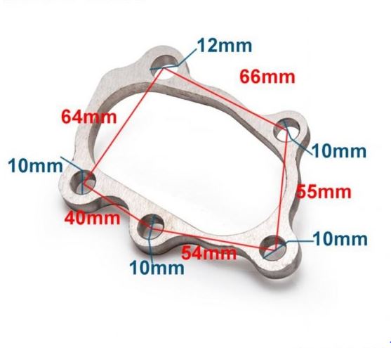картинка Фланец под турбину GT25 GT28 SILVIA SR20DET GT2871 GT2860RS магазин  StreetTuning 