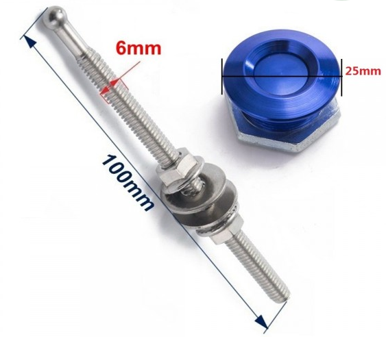 картинка Замки для капота железные M25, синяя магазин  StreetTuning 