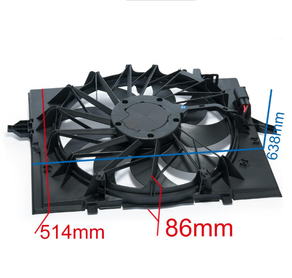 картинка Вентилятор охлаждающий универсальный BMW 5 Series E60 528i 528 645 525 530   638mm*514mm*86mm магазин  StreetTuning 