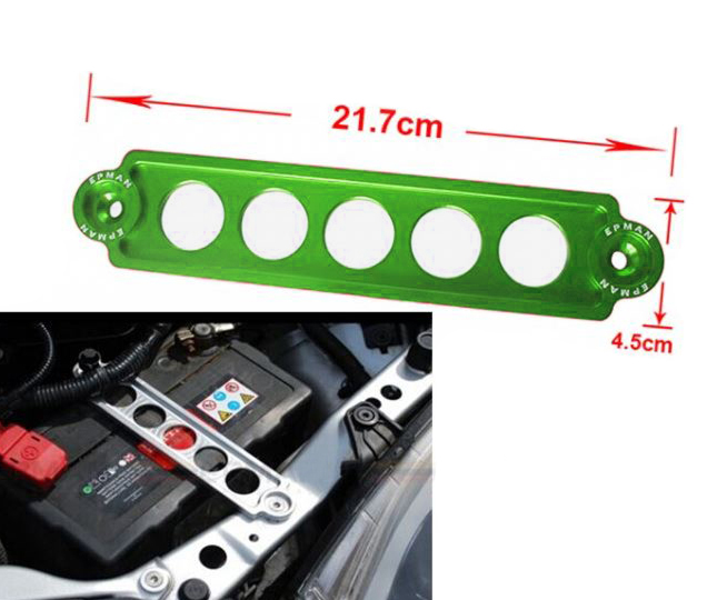 картинка Крепеж для аккумулятора Epman, зеленый L-215 мм магазин  StreetTuning 