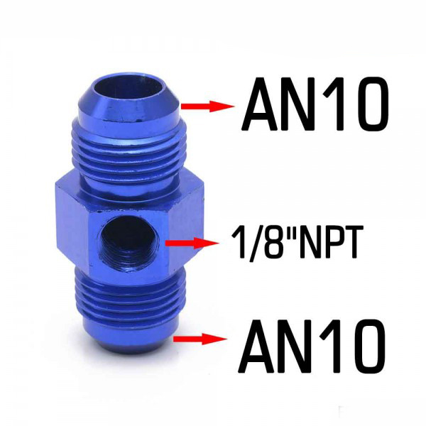 картинка Фитинг тройник AN10-1/8NPT-AN10 магазин  StreetTuning 