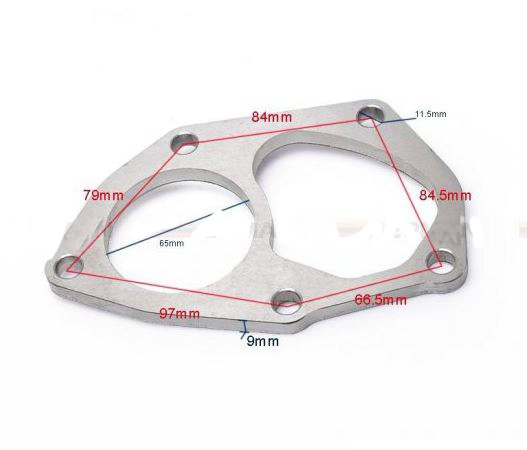 картинка Фланец под турбину Mitsubishi EVO 4-9 Outlet Front DownPipe магазин  StreetTuning 