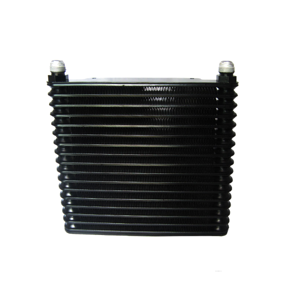 картинка Масляный кулер 17-ти рядный, под фитинг AN10, толщина 32, цвет чёрный. магазин  StreetTuning 
