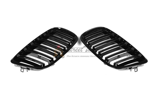 картинка Решетки радиатора BMW X5 E70 / X6 E71, двойные ламели, ABS магазин  StreetTuning 