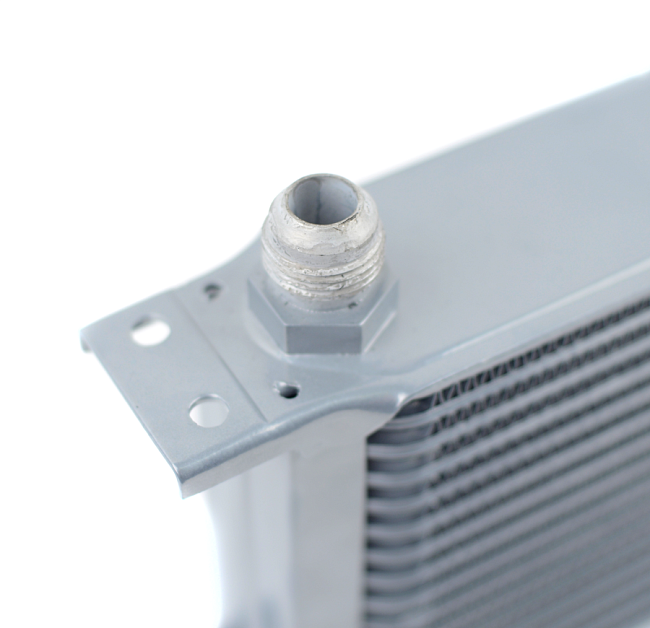 картинка Масляный радиатор 16 рядов, под фитинг AN10, серый 330x155x51 мм магазин  StreetTuning 