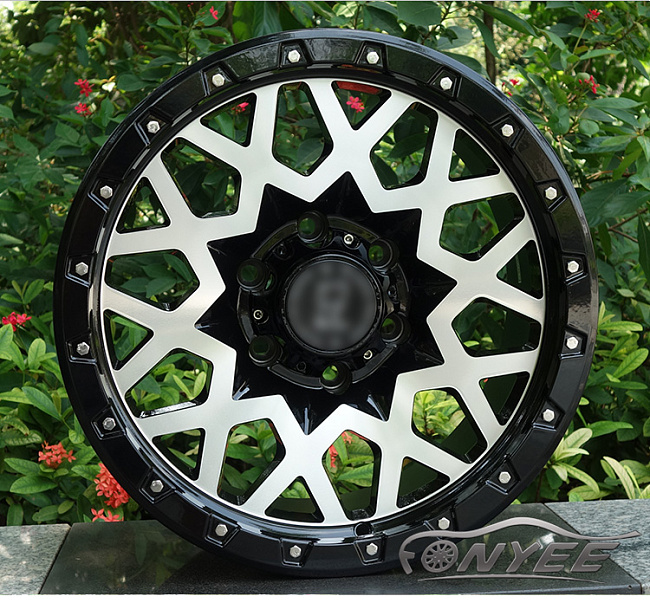 картинка Новые диски Black Rhino Sprocket R15 6X139,7 ET-15 J8,5 черный глянец + серебро магазин  StreetTuning 