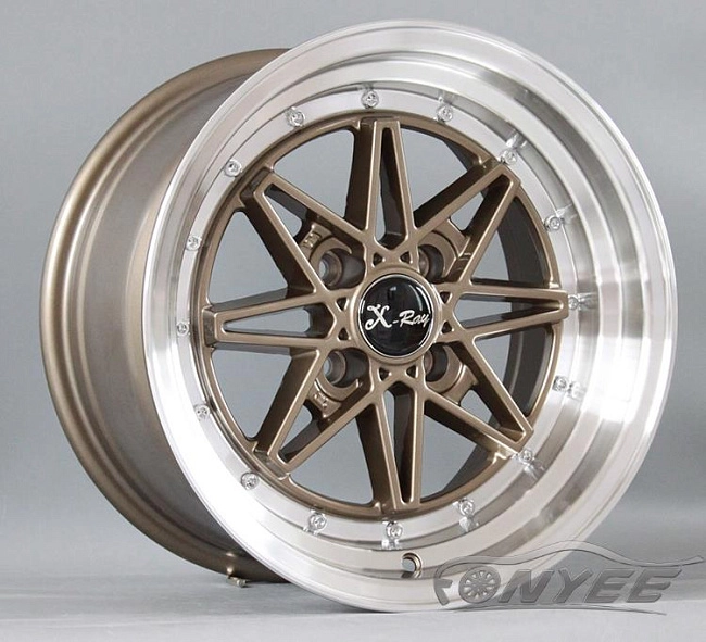 картинка Новые диски Equip 03 R15 4x100 ET10 J8 бронза + полированная полка магазин  StreetTuning 