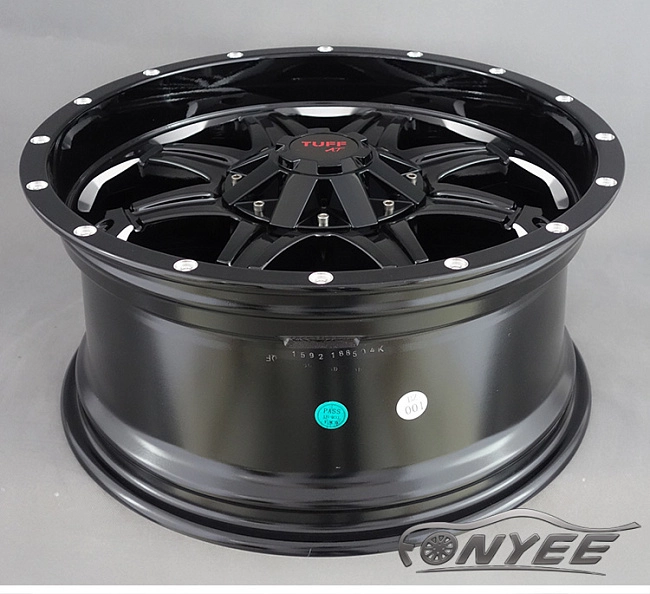 картинка Новые диски TUFF AT black R18 5x130-5x120 ET20 J8,5 черные глянцевые магазин  StreetTuning 