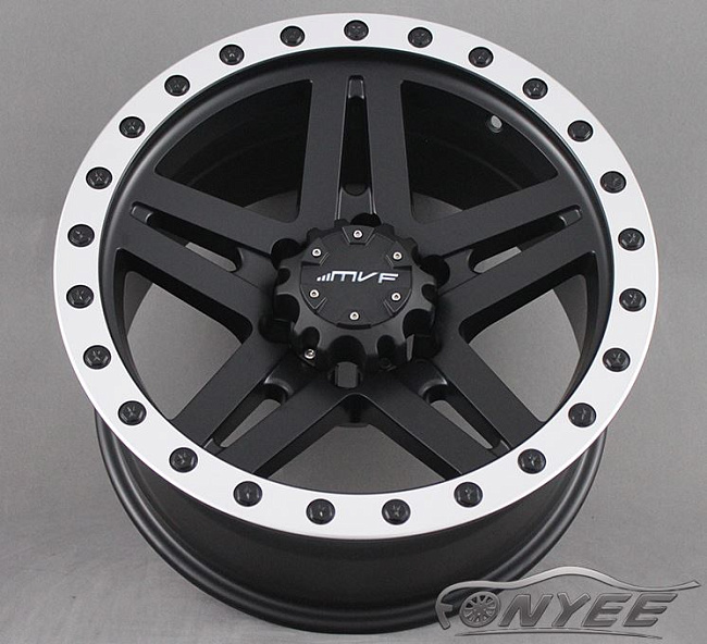 картинка Новые диски MVF-957 R17 6X139,7 ET-25 J8,5 черный мат + серебро магазин  StreetTuning 