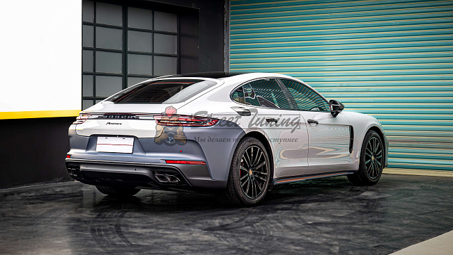 картинка Передний бампер в сборе, в стиле Turbo, без ходовых огней, для Porsche Panamera 2017-2023 годов (971) магазин  StreetTuning 