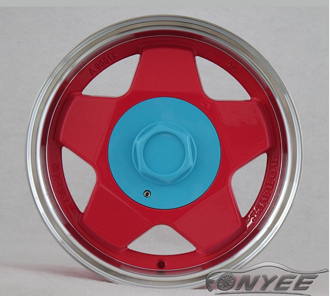 картинка Новые диски Borbet A R14 4х100/4x114,3 ET25 J6,5 красный + полированная полка магазин  StreetTuning 