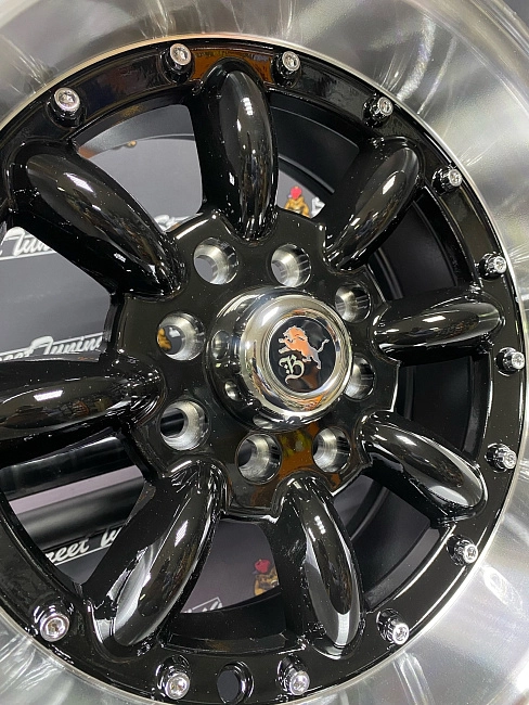 картинка Новые диски Watanabe R13 J7 ET(-7) 4x100/114.3 Black + Silver магазин  StreetTuning 