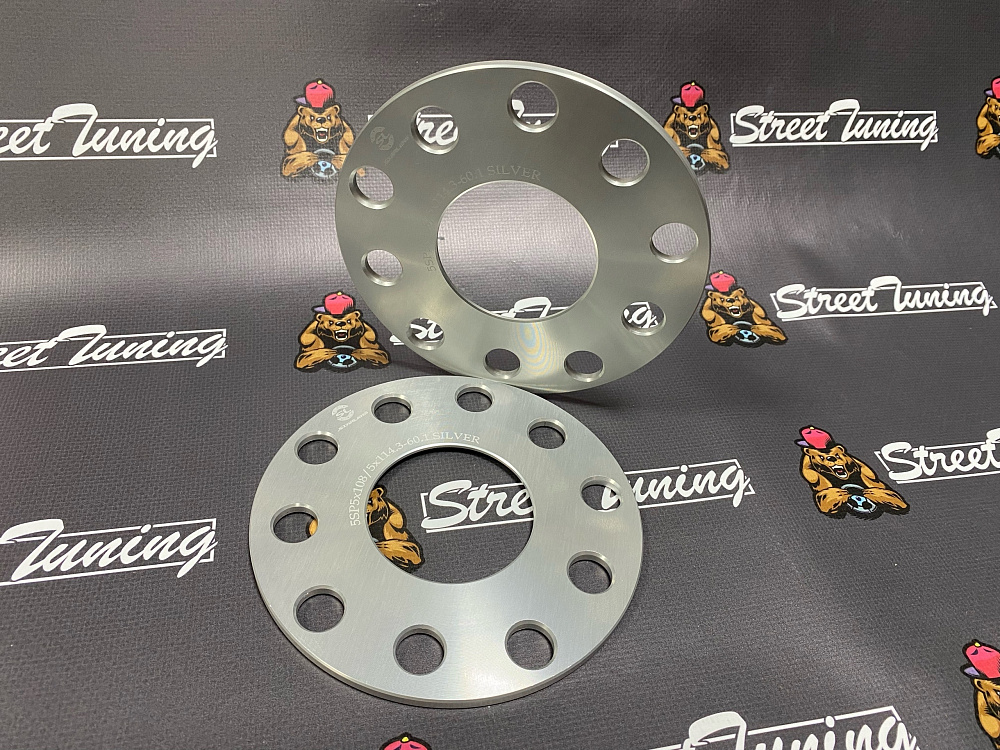 картинка Проставка Starleks 5 мм 5x108/114.3 цо 63.4 сквозная Silver от магазина  StreetTuning