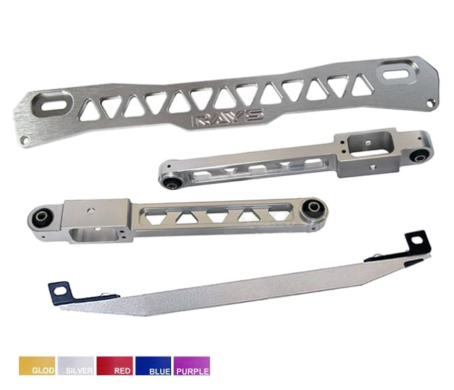 картинка Усилители подрамника Rays с рычами для Mitsubishi Mirage 97-01 г и EVO 1 2 3, красные магазин  StreetTuning 