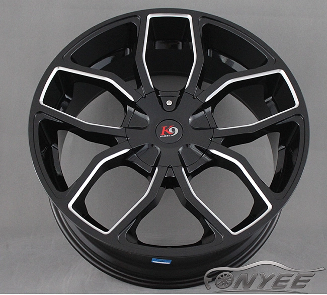 картинка Новые диски K9 E29 R24 6х135/139,7 ET30 J10 черный + серебро магазин  StreetTuning 