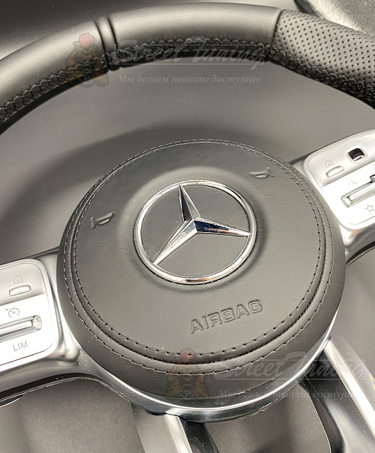 картинка Руль Mercedes AMG GLE/GLS с подушкой, эко-кожа, без подогрева магазин  StreetTuning 