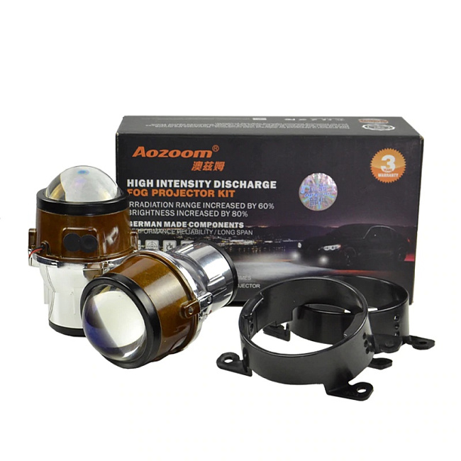 картинка Линзы БИ-КСЕНОНОВЫЕ ПРОТИВОТУМАННЫЕ ФАРЫ AOZOOM ПТФ 2.5" H11 магазин  StreetTuning 