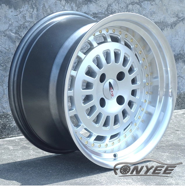 картинка Новые диски ESM 015 R16 4x100 ET15 J9 серебро + полированная полка магазин  StreetTuning 