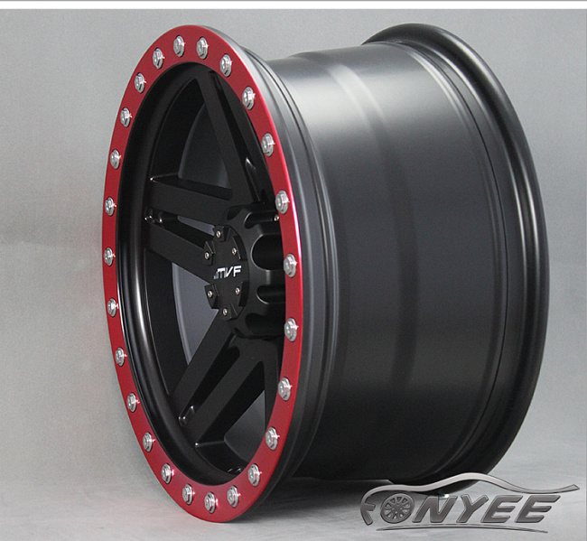 картинка Новые диски MVF-957 R17 6X139,7 ET0 J8,5 черный мат + красный магазин  StreetTuning 