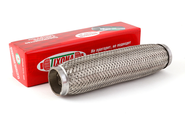 картинка Гофра глушителя Tixona (сталь 304 трехслойная) 45*280 магазин  StreetTuning 